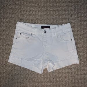 White Jean Shorts